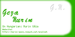 geza murin business card