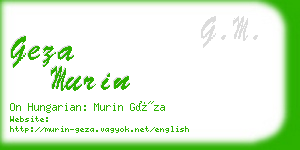 geza murin business card